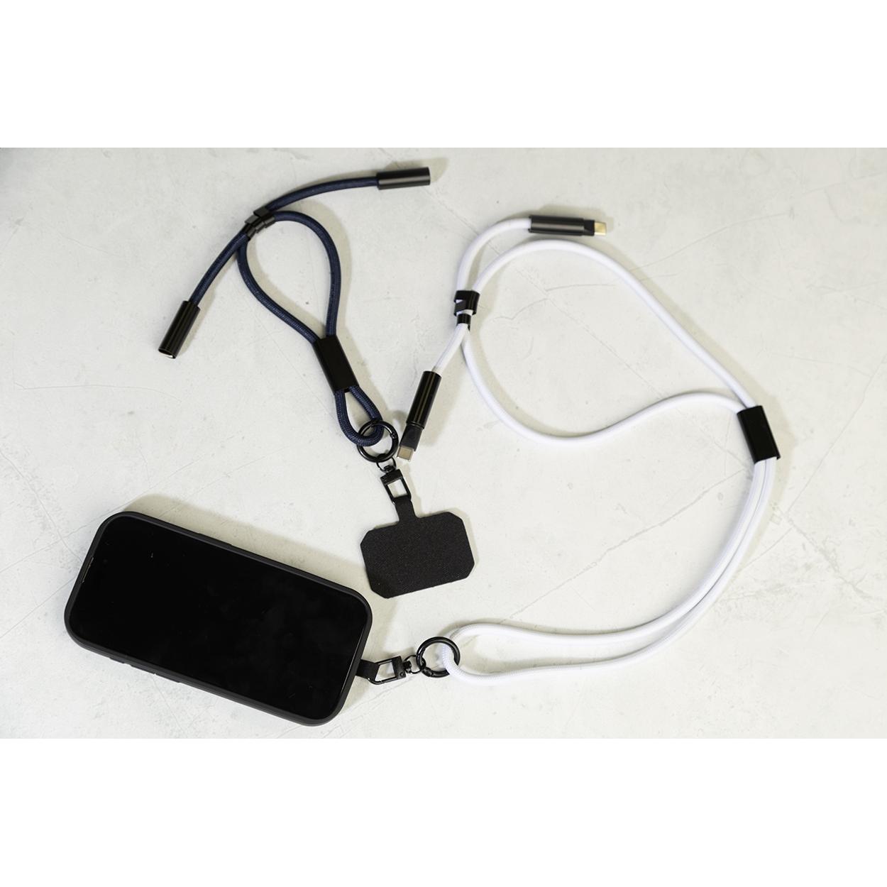Cablu 60 W pentru telefon mobil, RPET HolCharge Alb