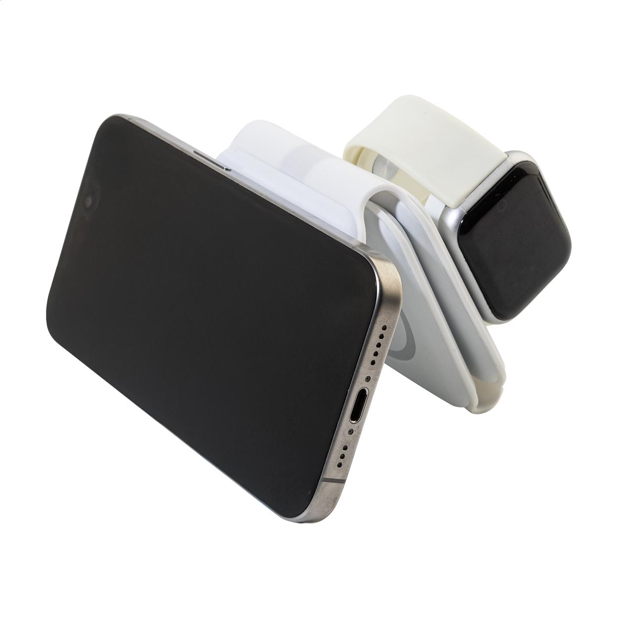 Încărcător wireless RABS 3 în 1 FolCharge Alb