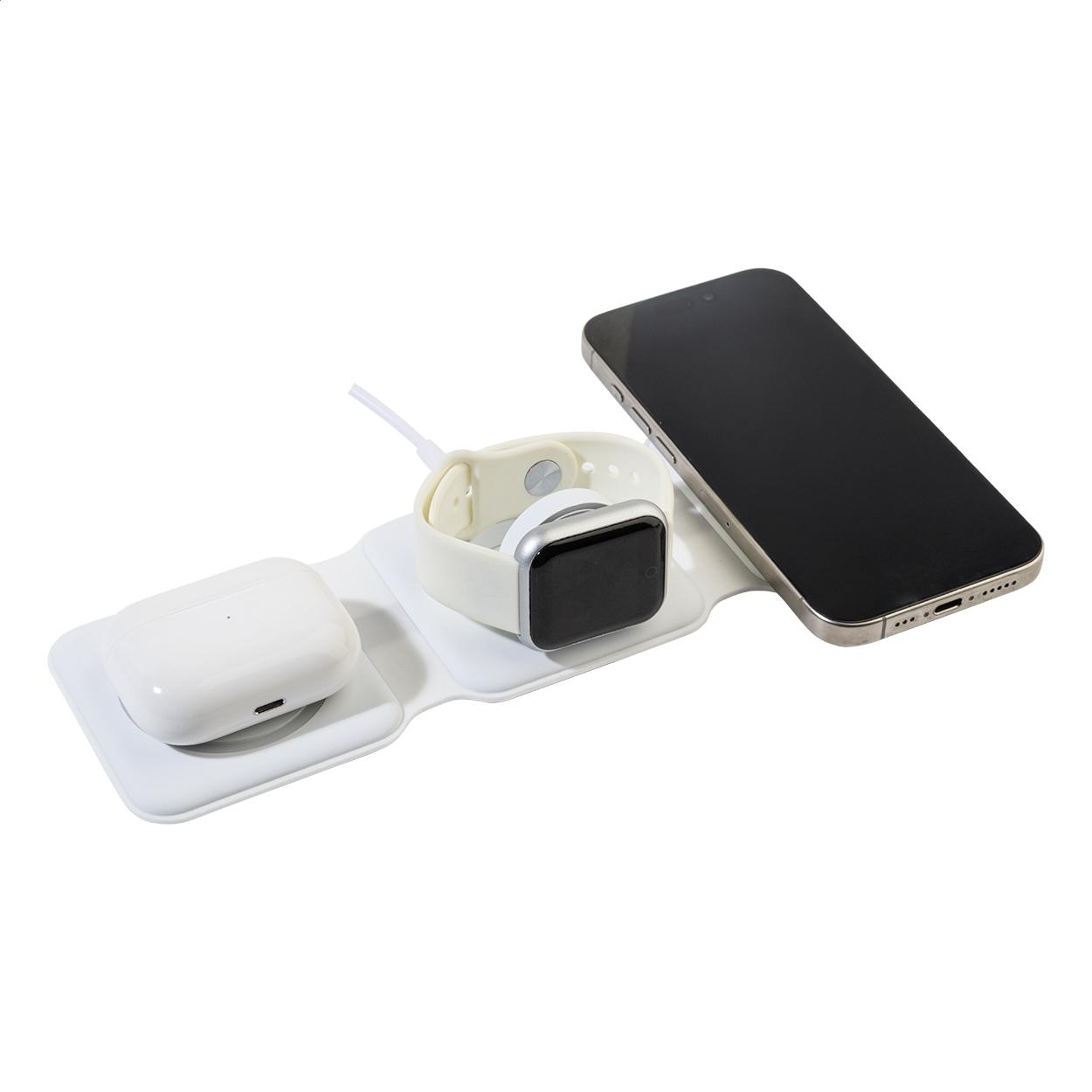 Încărcător wireless RABS 3 în 1 FolCharge Alb