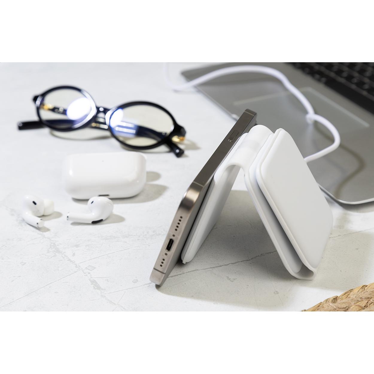 Încărcător wireless RABS 3 în 1 FolCharge Alb