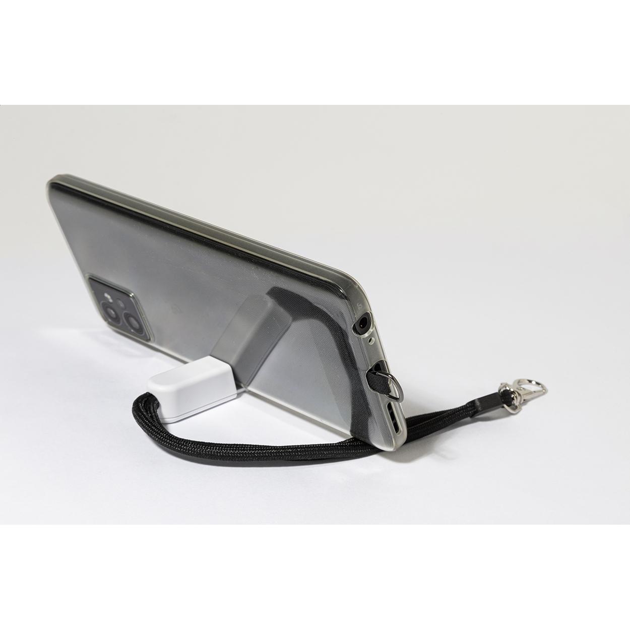 Brățară suport pentru telefon mobil, RPET CuffStand Alb