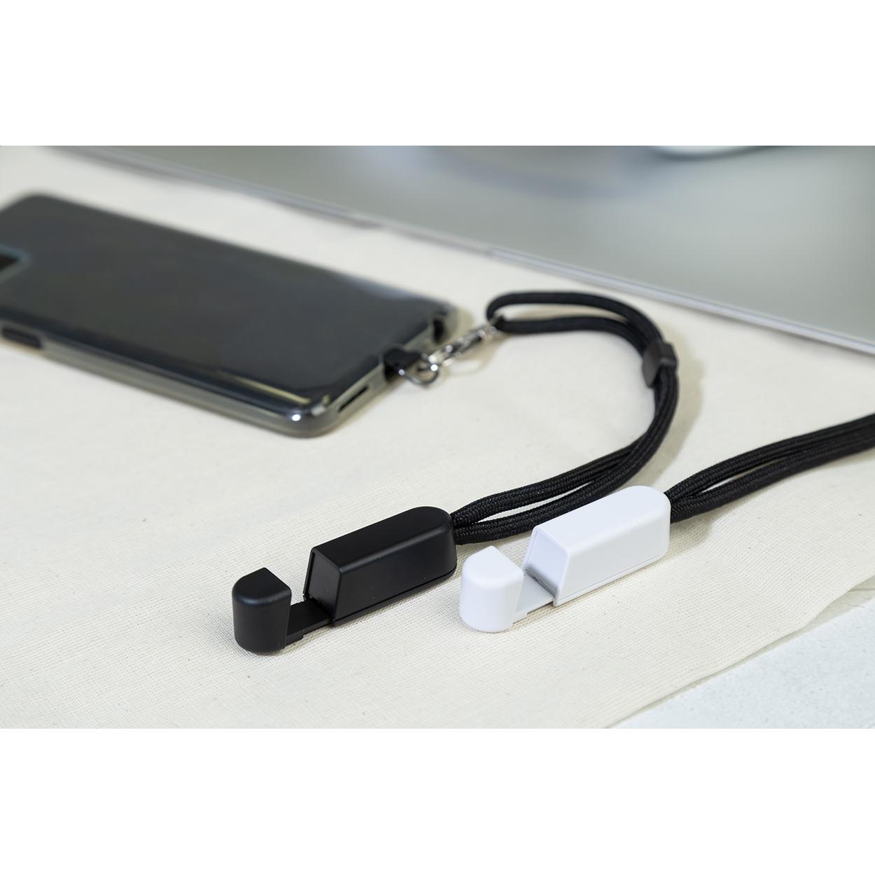 Brățară suport pentru telefon mobil, RPET CuffStand Alb