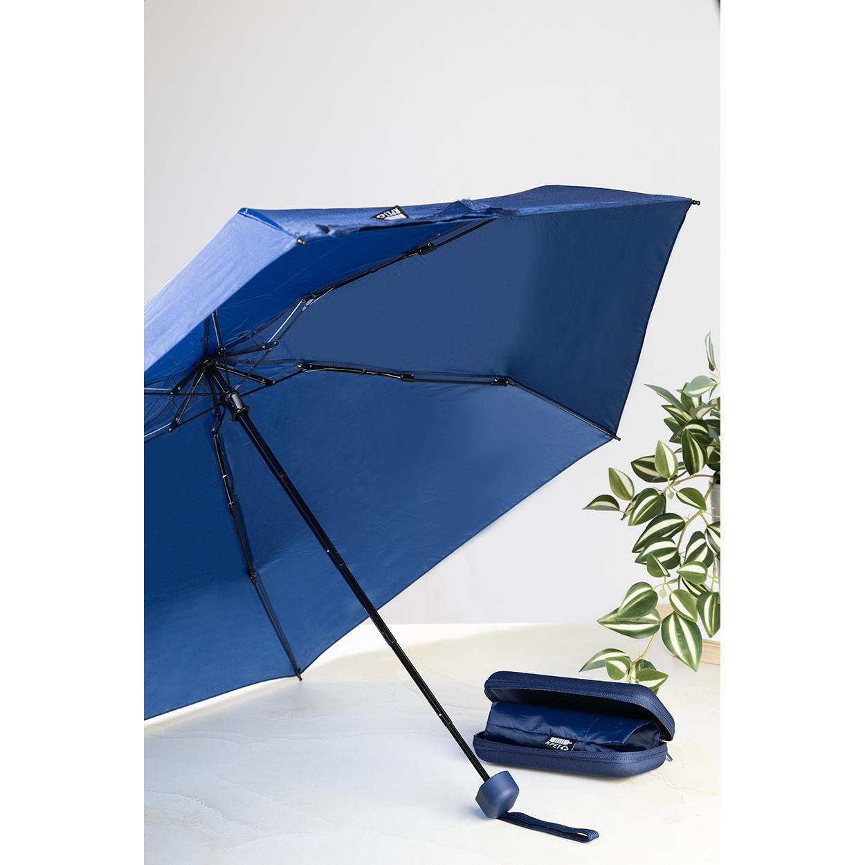 Umbrelă mini, RPET Fractus albastru închis