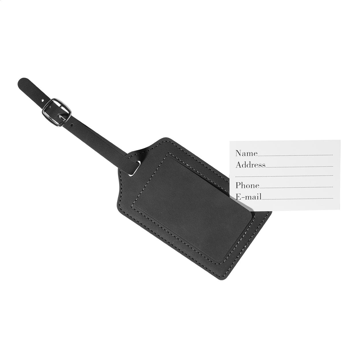 Set husă pașaport și etichetă bagaj, RPU TwinPass Negru