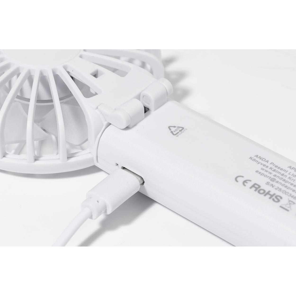 Ventilator de mână reîncărcabil, RABS Chilly Alb