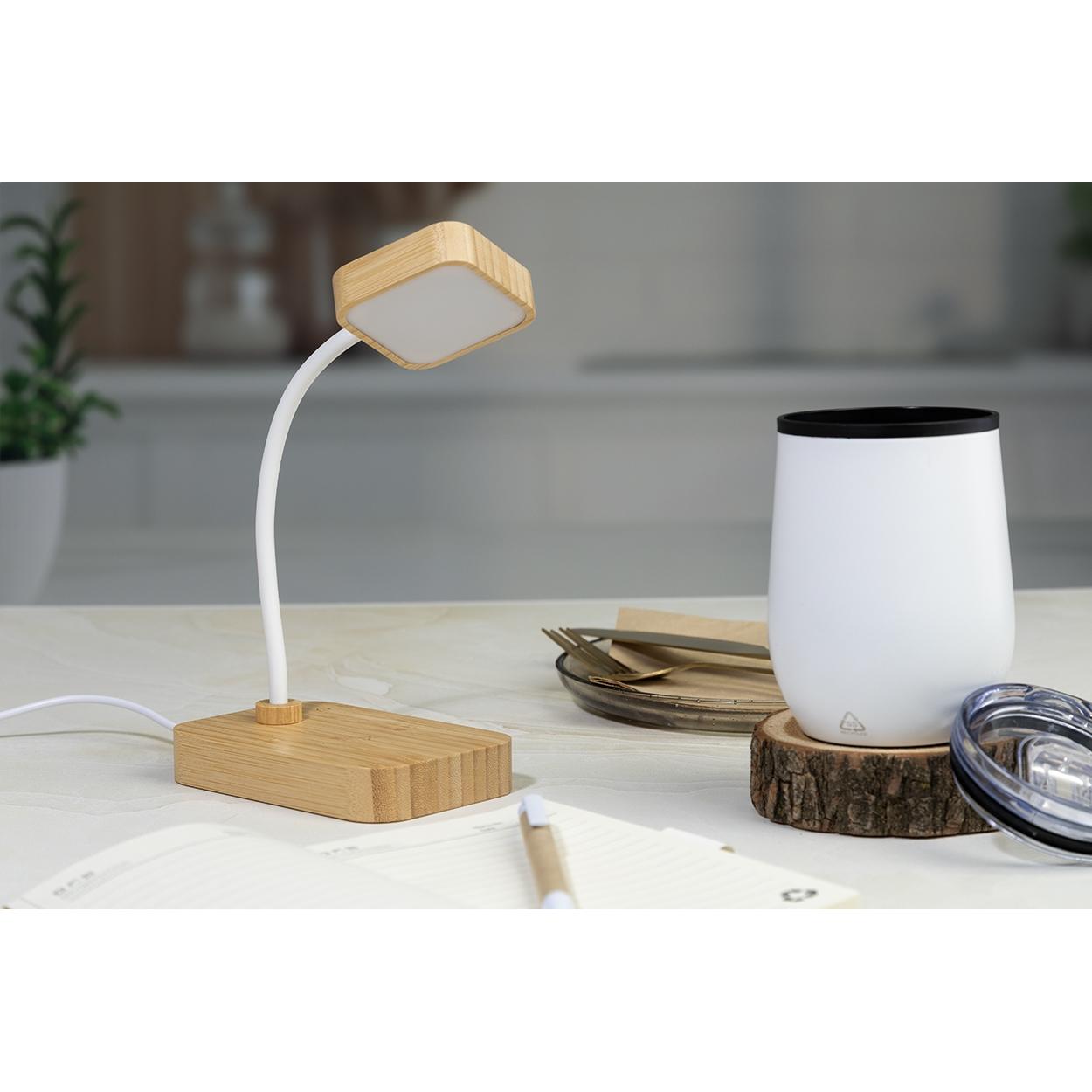Lampă de birou cu încărcare wireless VoltGlow natural Alb