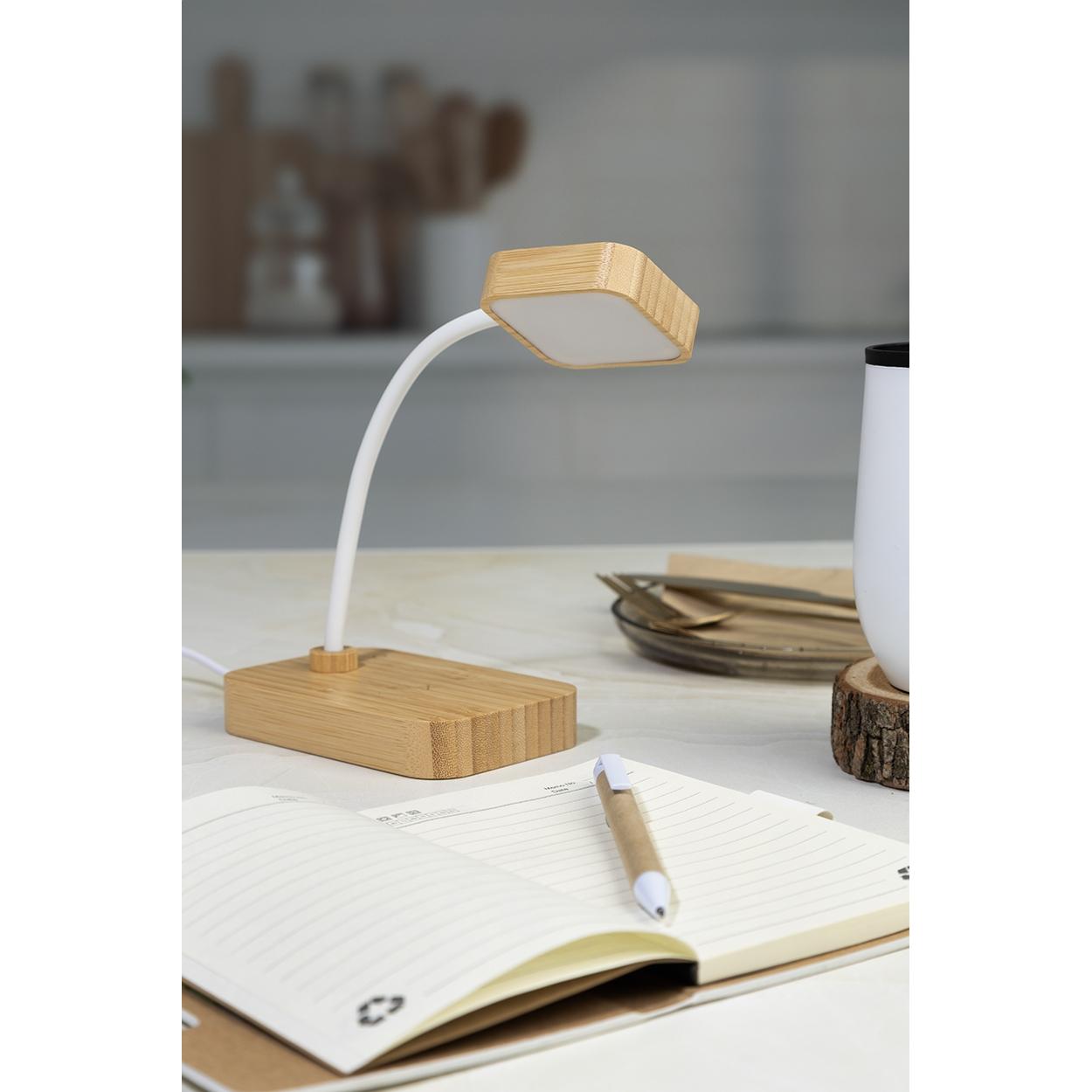 Lampă de birou cu încărcare wireless VoltGlow natural Alb