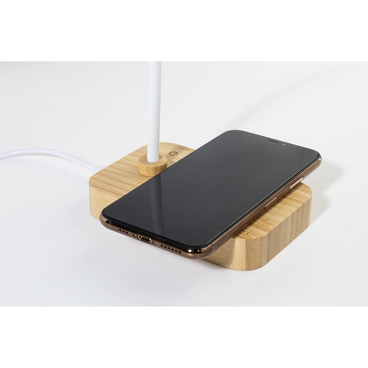 Lampă de birou cu încărcare wireless VoltGlow natural Alb