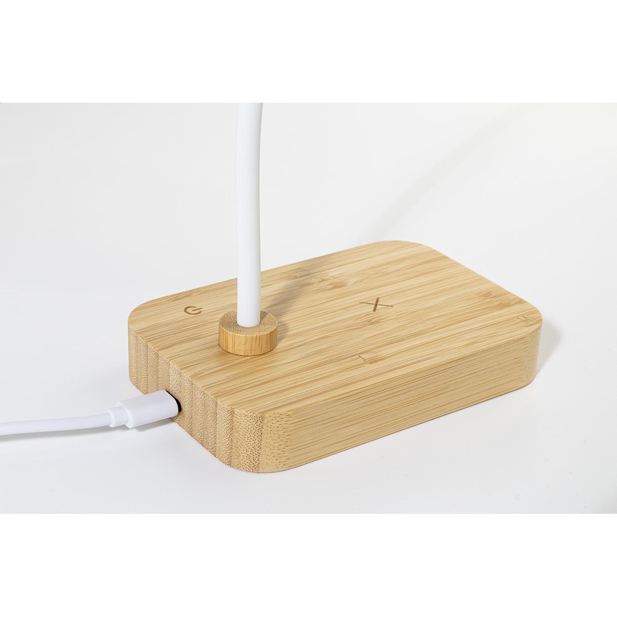 Lampă de birou cu încărcare wireless VoltGlow natural Alb