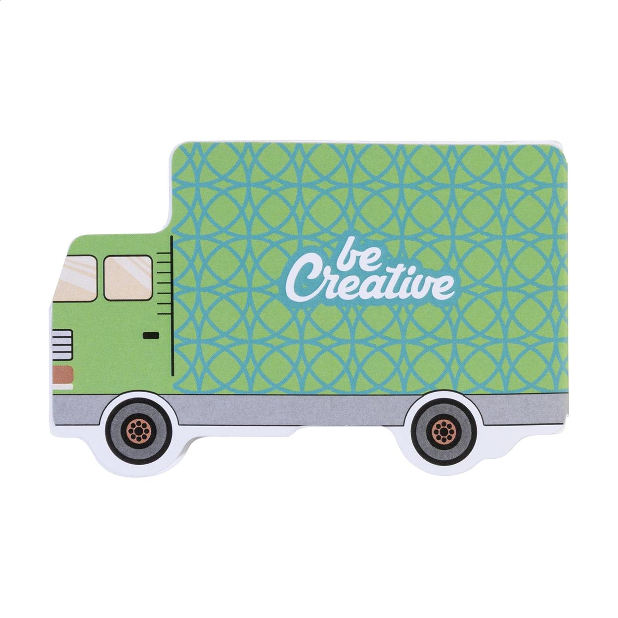 Notes cu file autoadezive personalizate CreaStick Truck Alb
