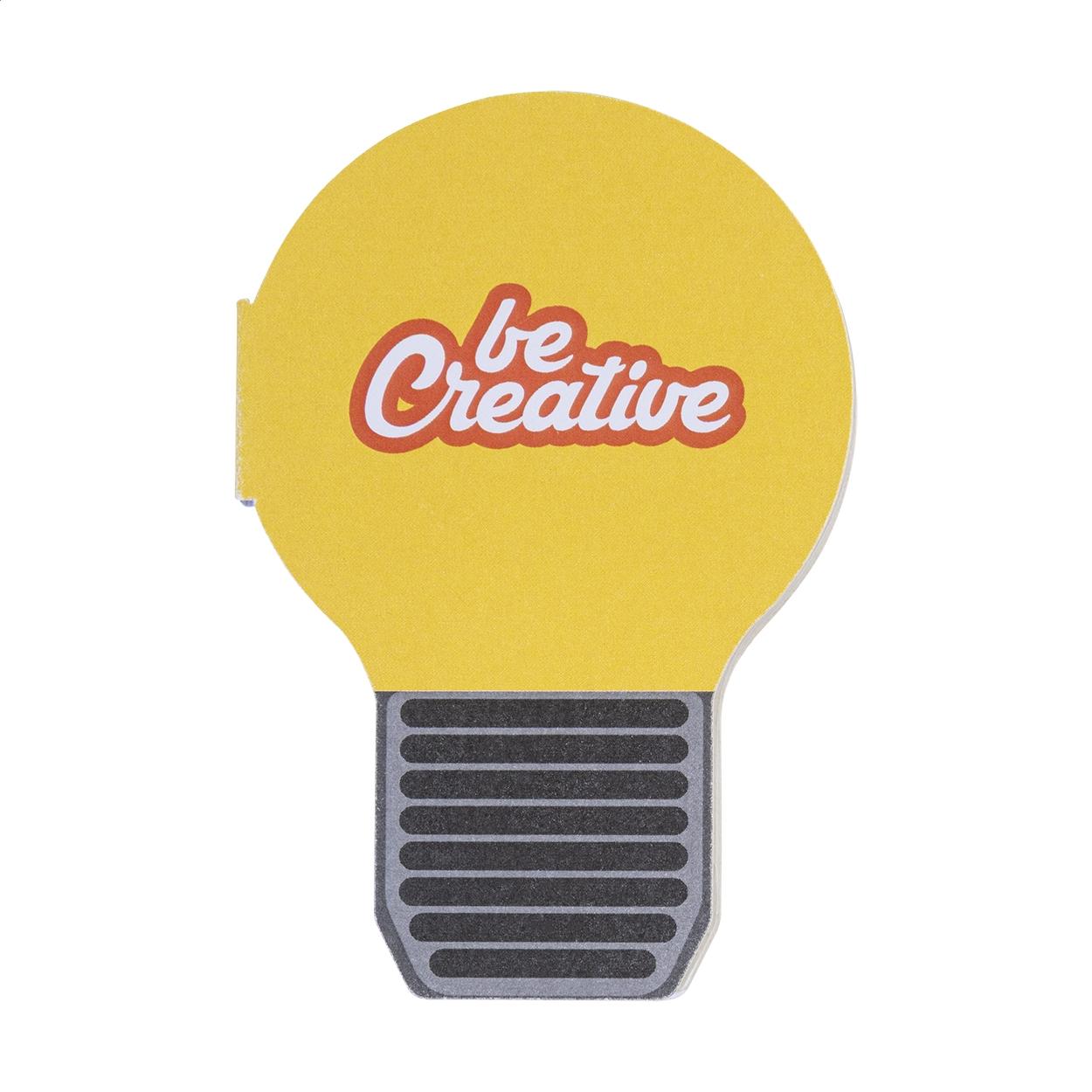 Notes cu file autoadezive personalizate CreaStick Bulb Alb