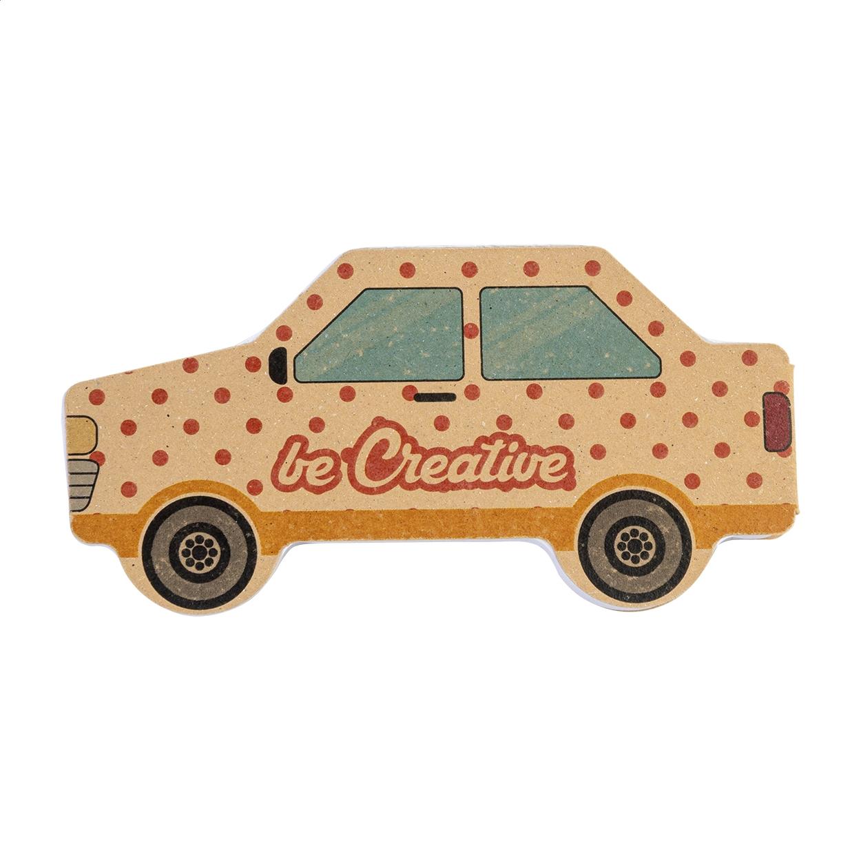 Notes cu file autoadezive personalizate CreaStick Car Eco natural