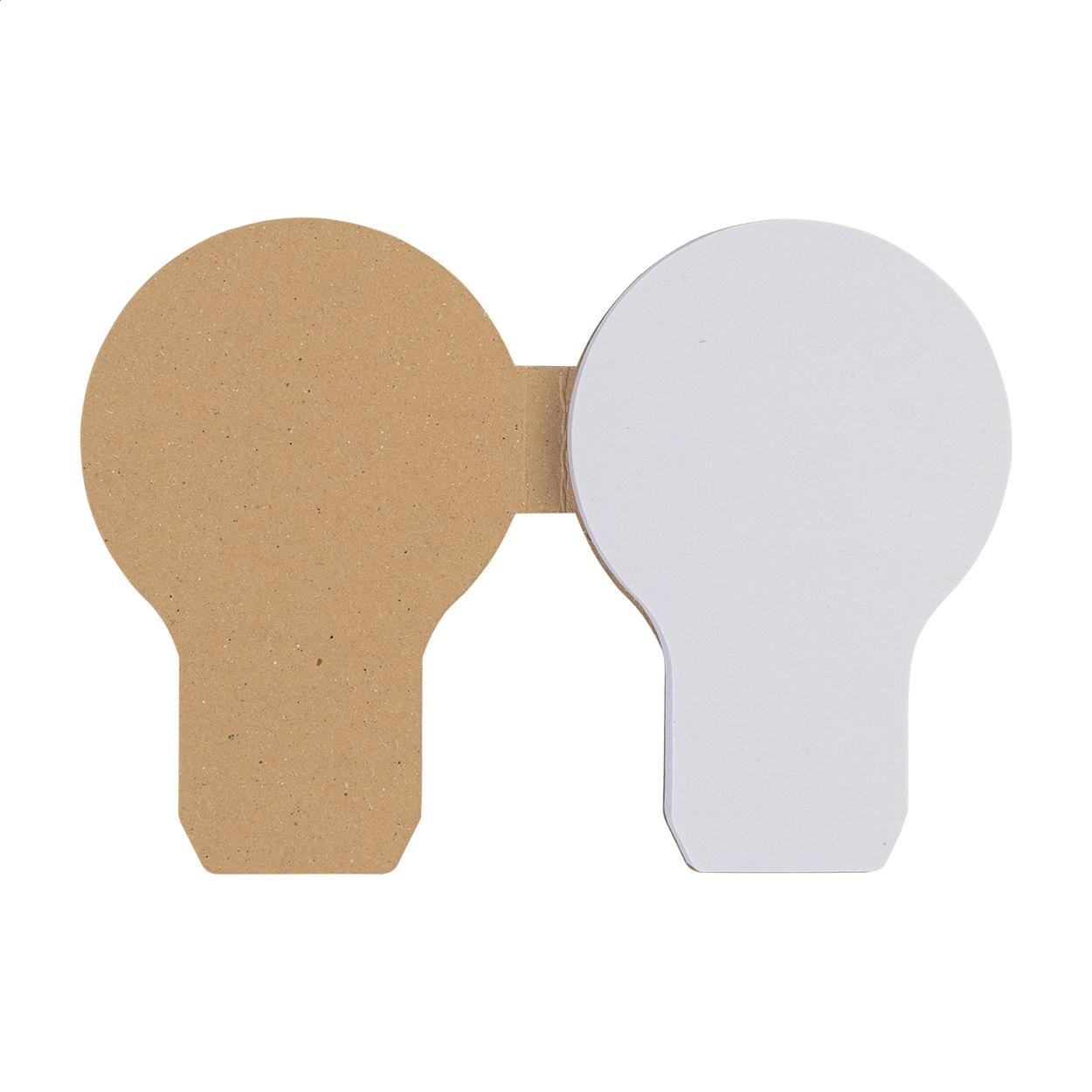 Notes cu file autoadezive personalizate CreaStick Bulb Eco natural