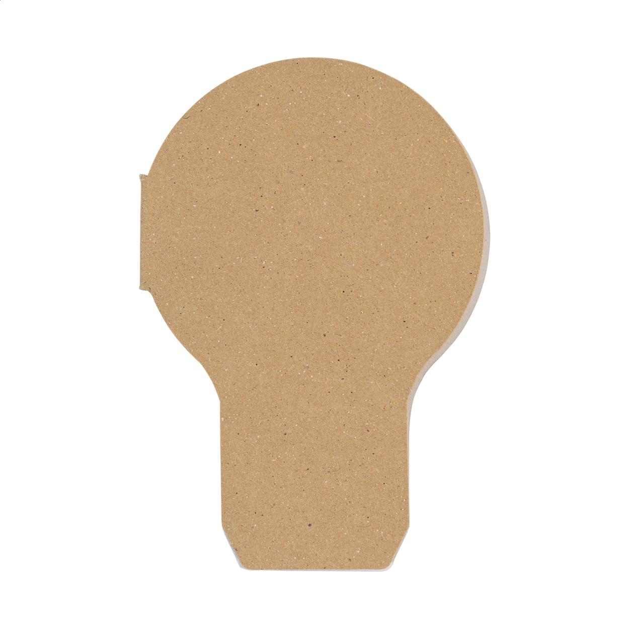 Notes cu file autoadezive personalizate CreaStick Bulb Eco natural