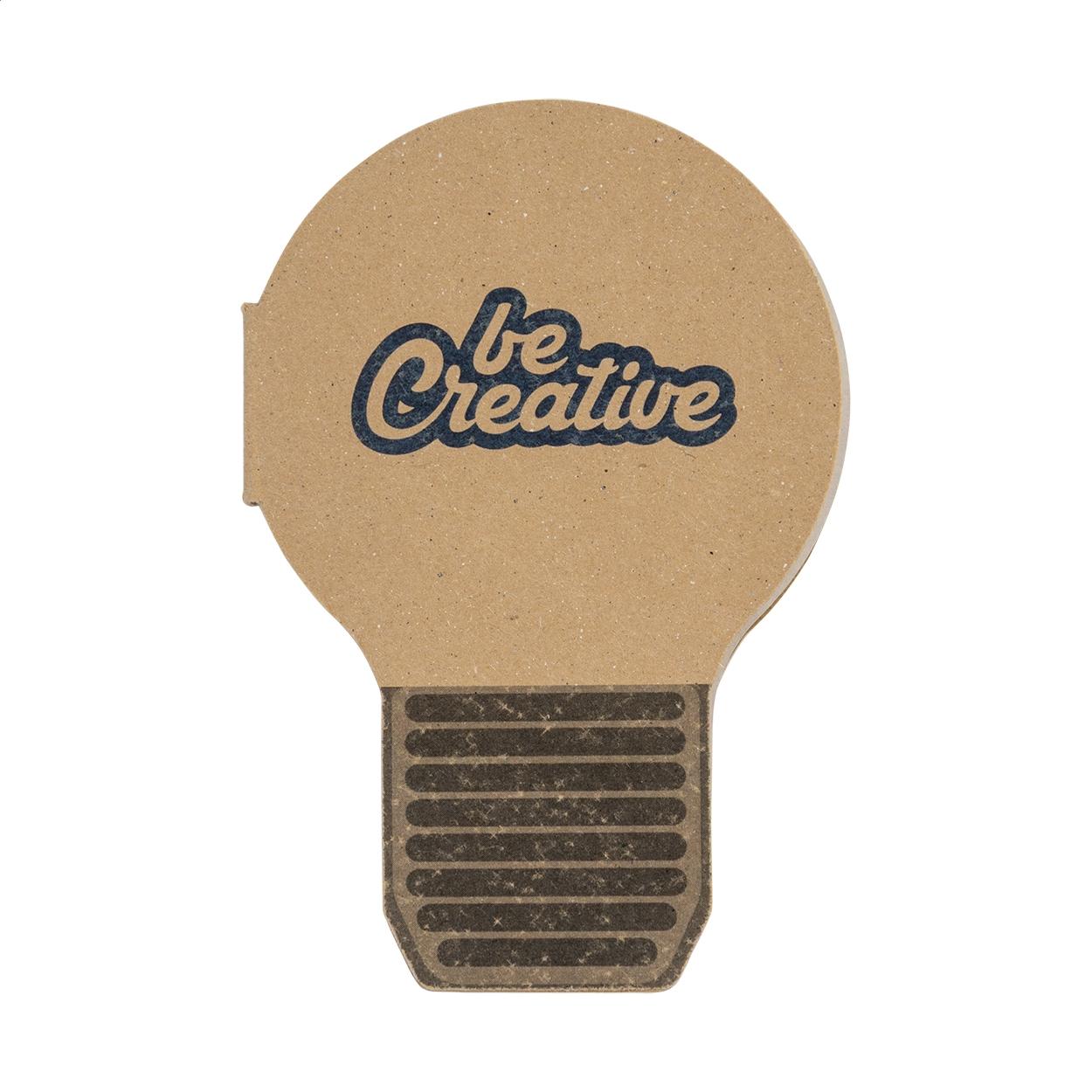 Notes cu file autoadezive personalizate CreaStick Bulb Eco natural