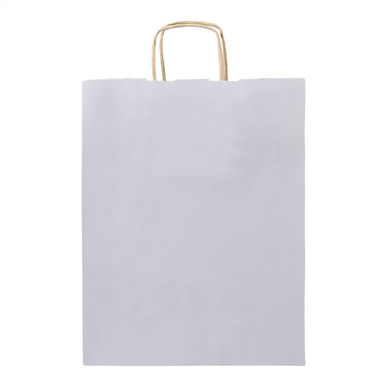 Pungă mare din hârtie pentru cadouri Papbag L Alb