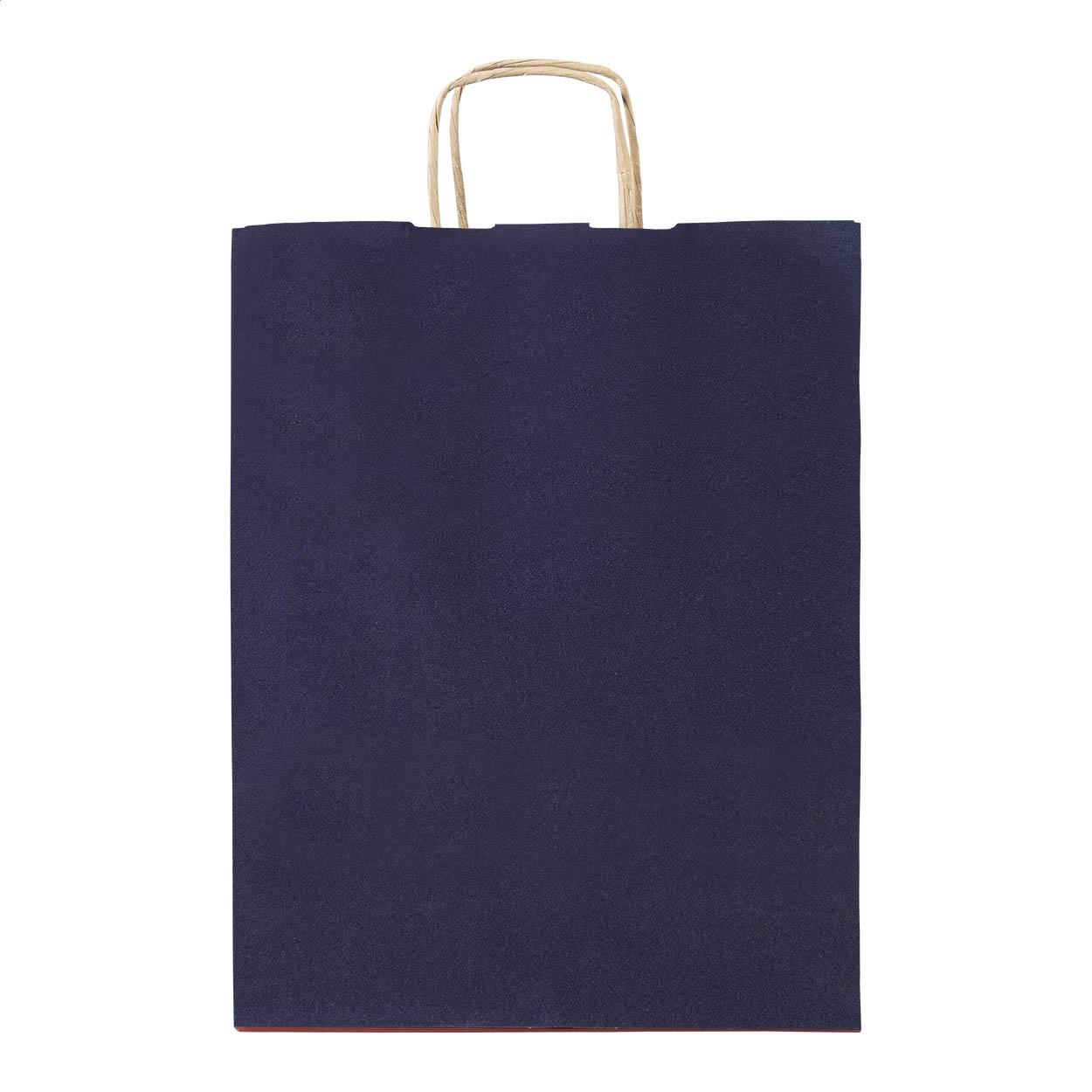 Pungă mare din hârtie pentru cadouri Papbag L albastru închis