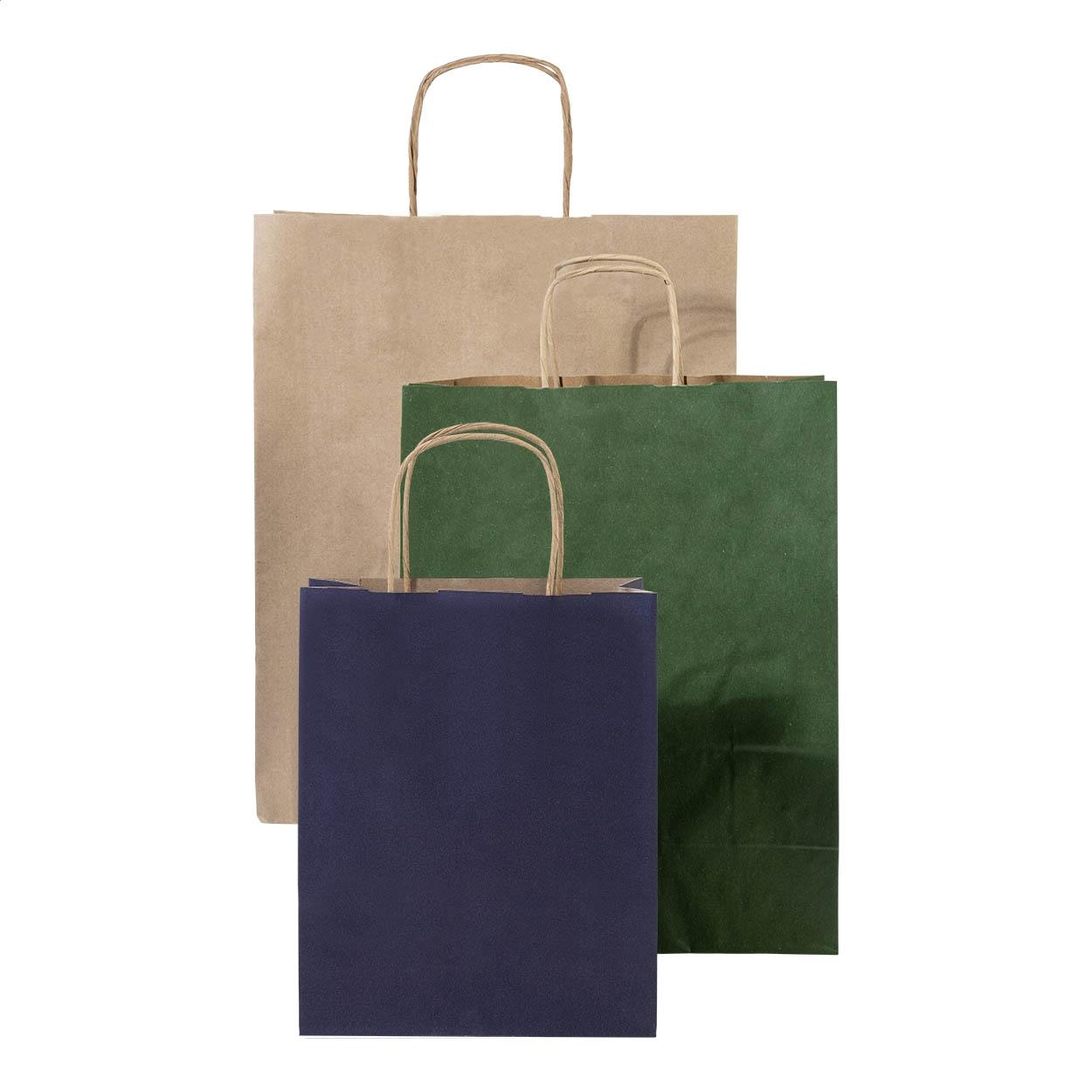 Pungă medie din hârtie pentru cadouri Papbag M Verde
