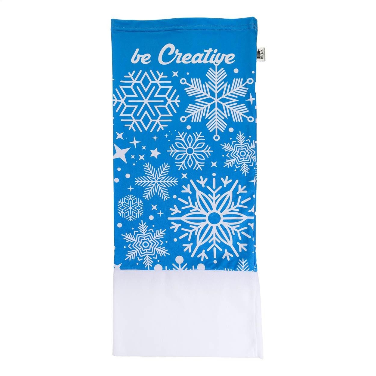 Eșarfă multifuncțională personalizată din RPET CreaScarf Winter Alb