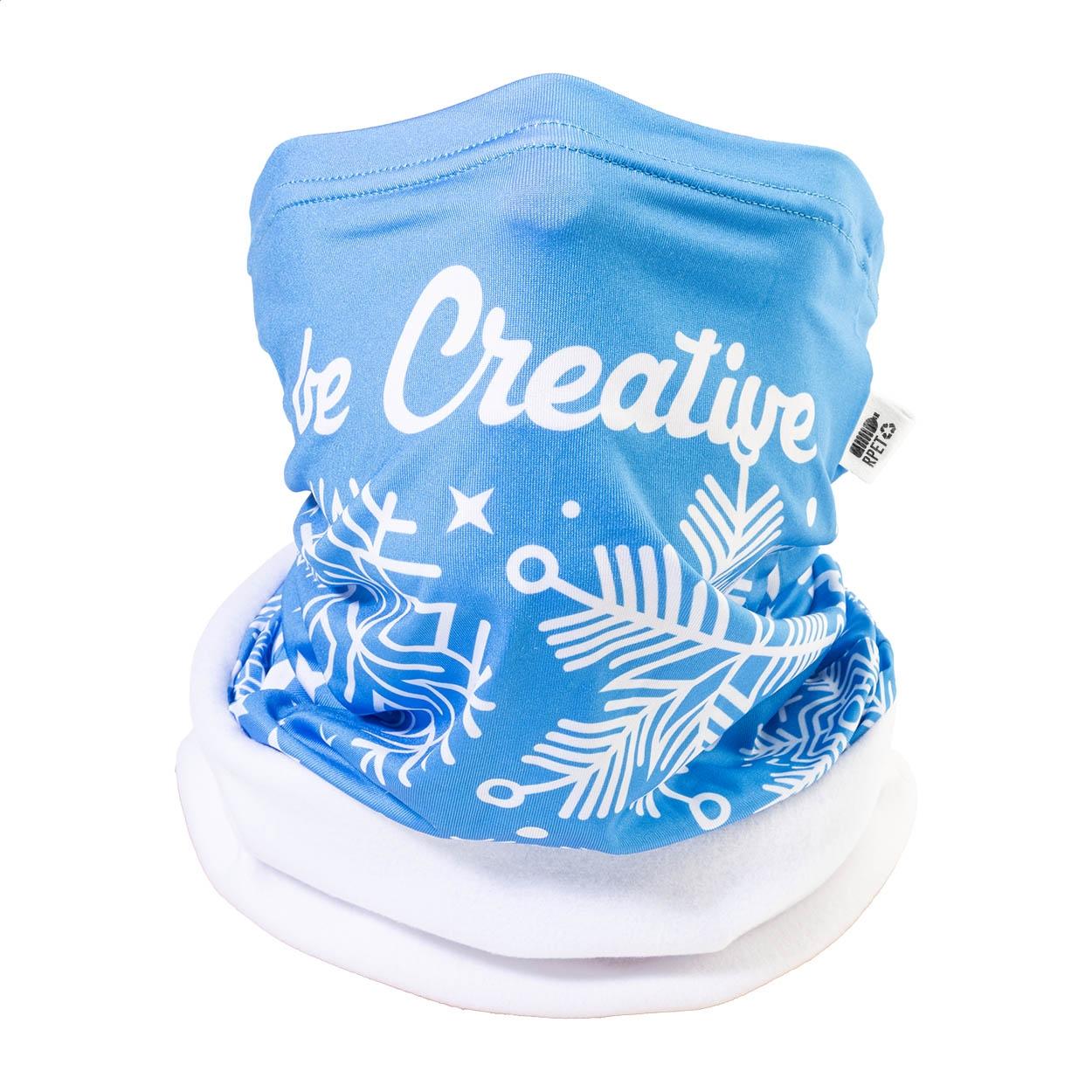 Eșarfă multifuncțională personalizată din RPET CreaScarf Winter Alb