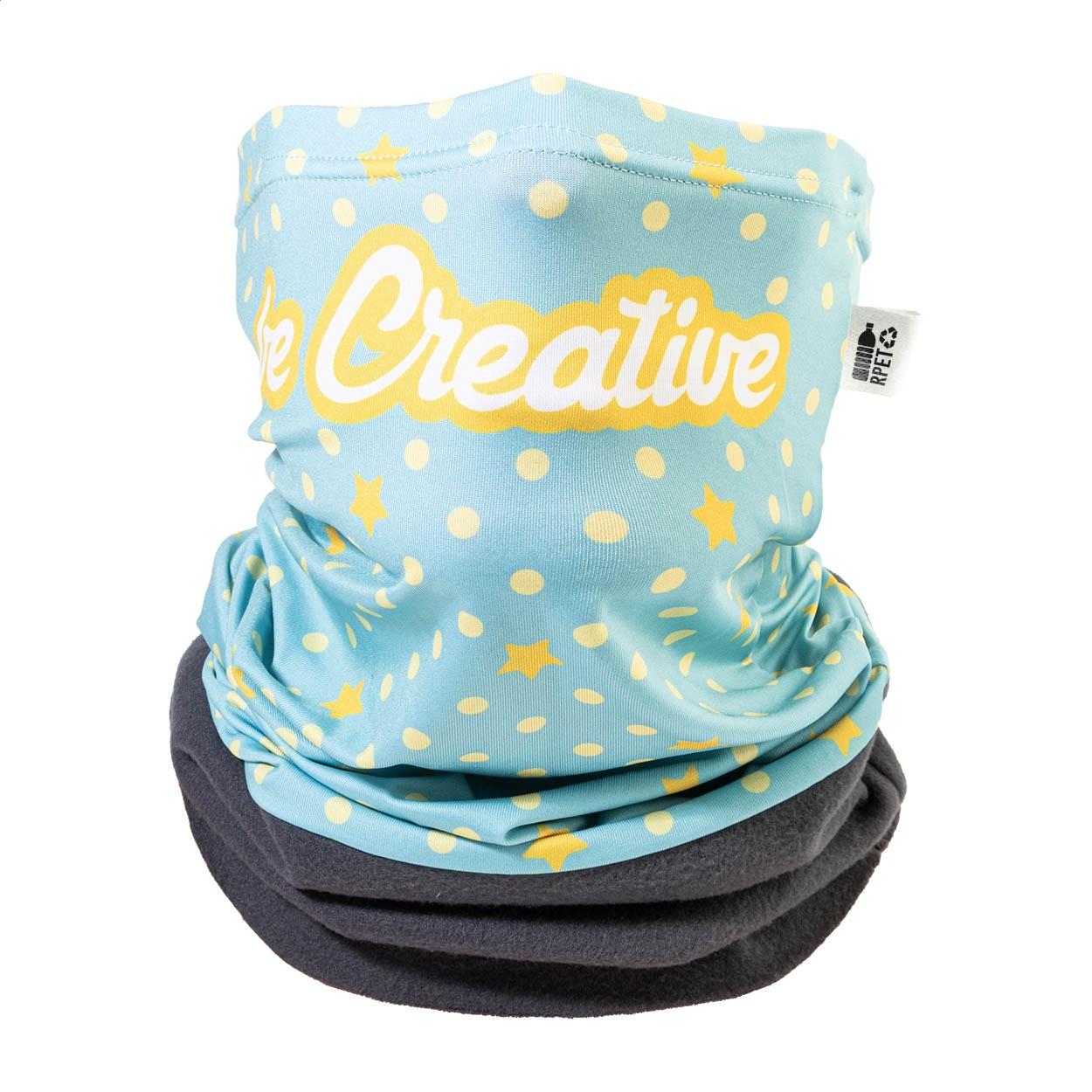 Eșarfă multifuncțională personalizată din RPET CreaScarf Winter gri