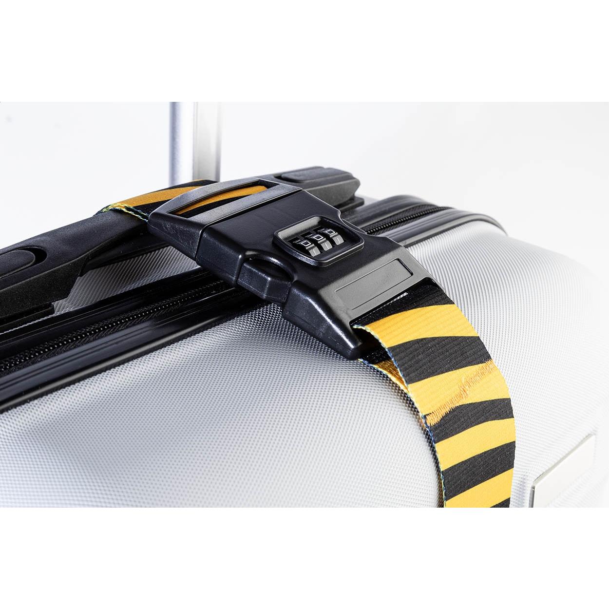 Centură personalizată pentru bagaje cu încuietoare SuboStrap Lock Alb