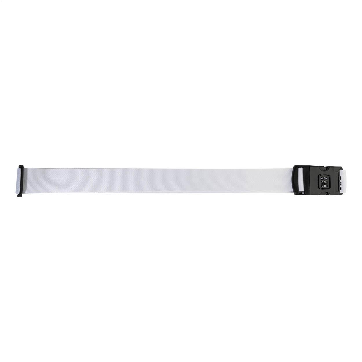 Centură XL personalizată pentru bagaje cu încuietoare SuboStrap Lock XL Alb