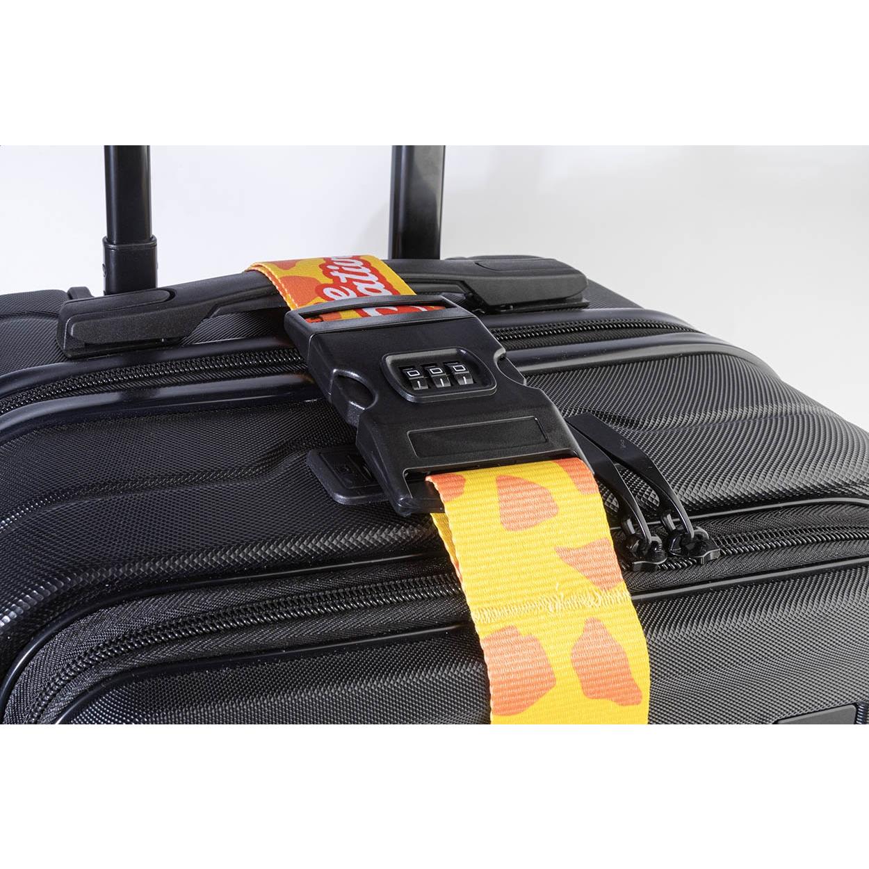 Centură XL personalizată pentru bagaje cu încuietoare SuboStrap Lock XL Alb