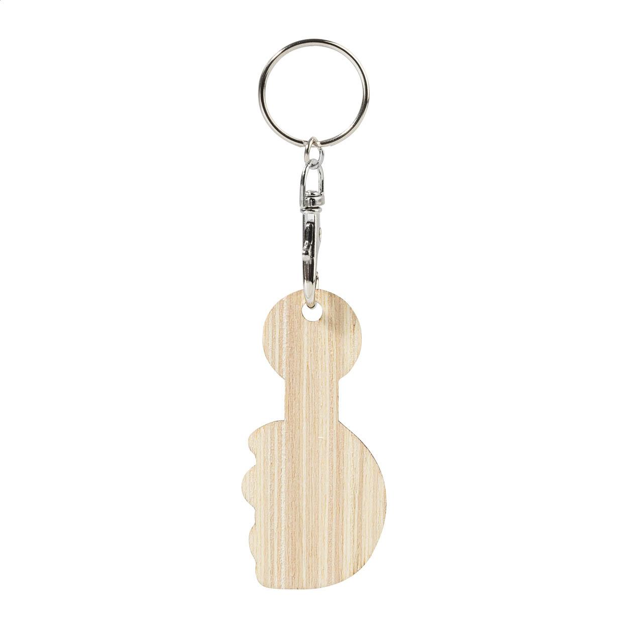 Breloc din lemn cu monedă pentru cărucior ColoShop Creative Wood natural