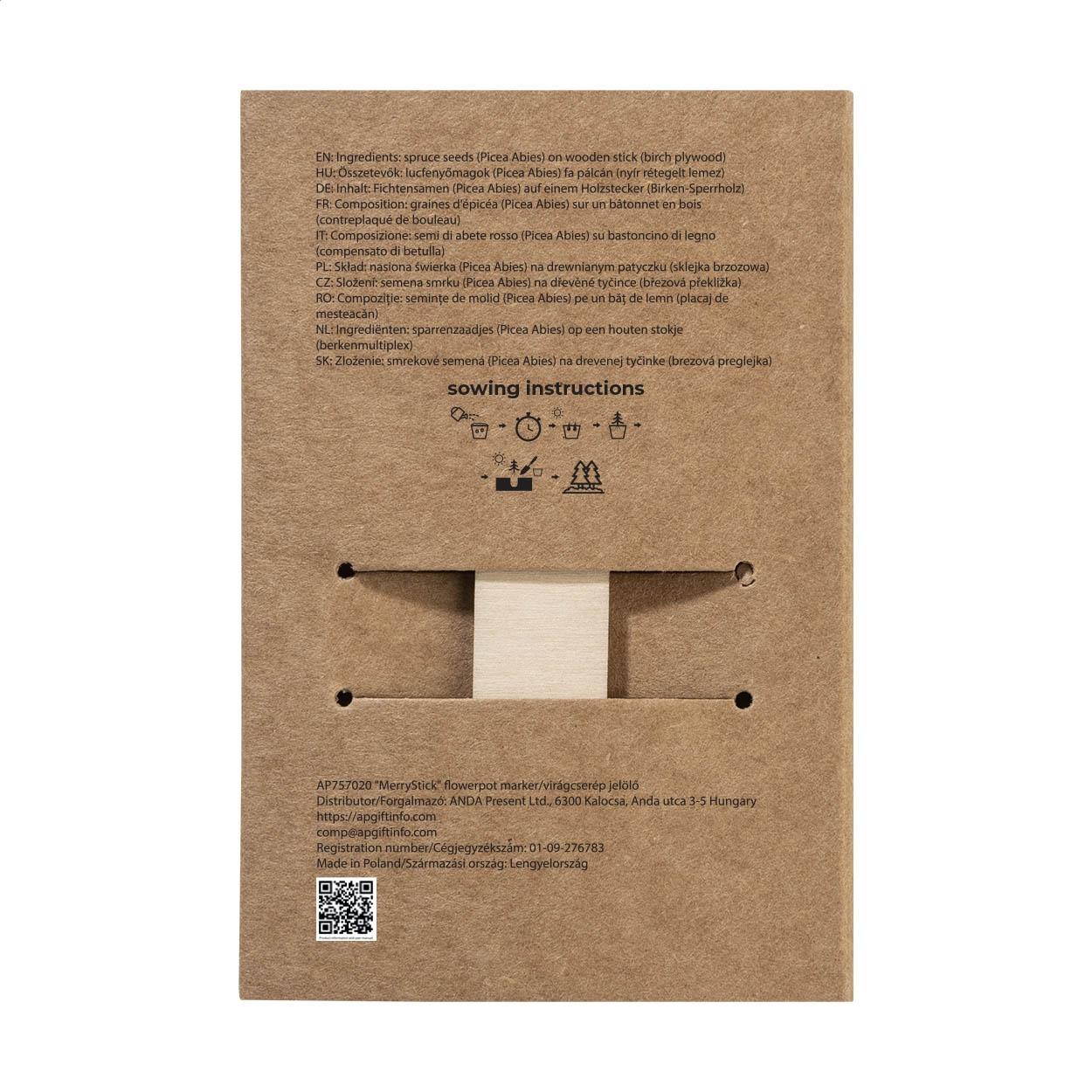 Set pentru cultivarea bradului de Crăciun MerryStick natural