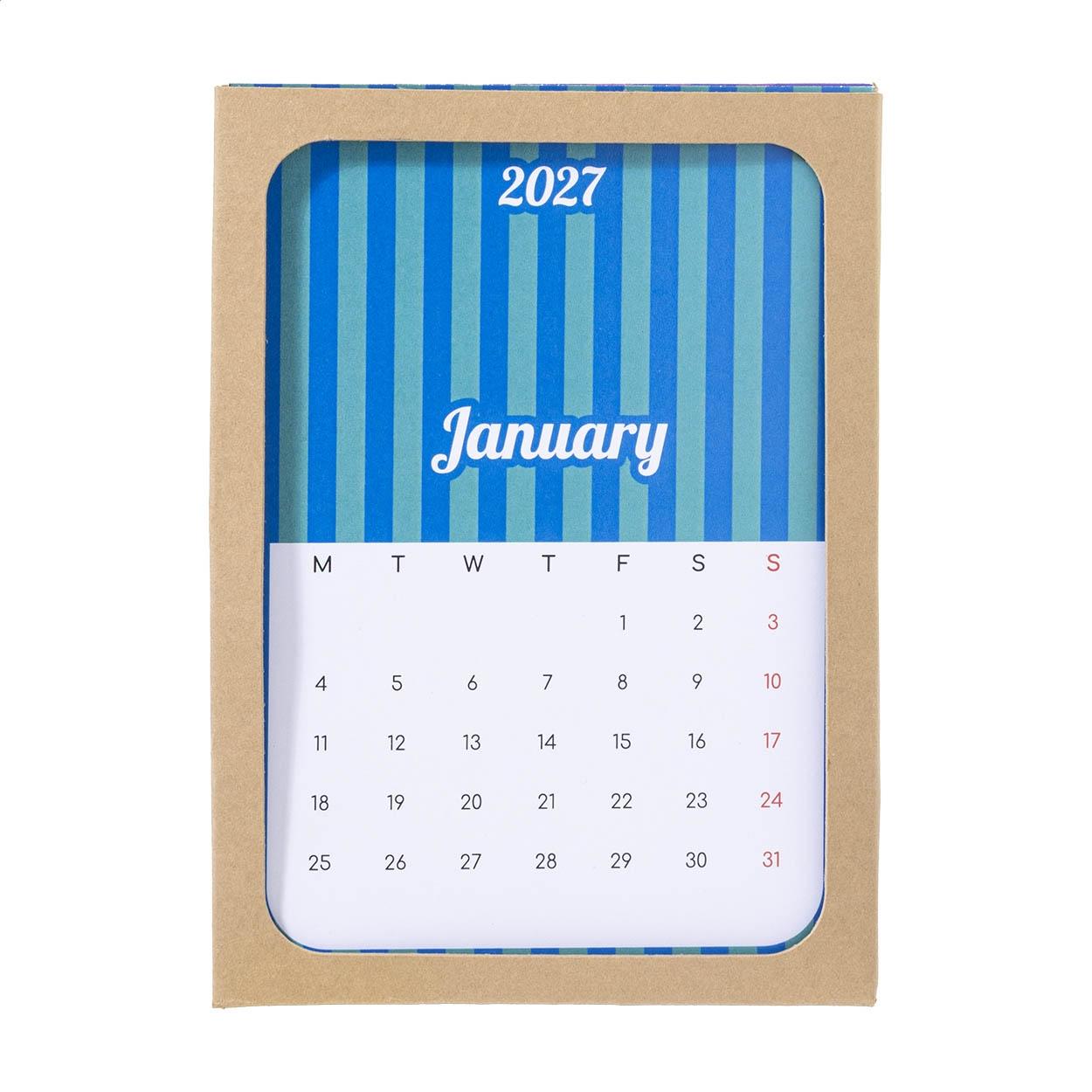 Calendar de birou personalizat CreaDate Shuffle Alb