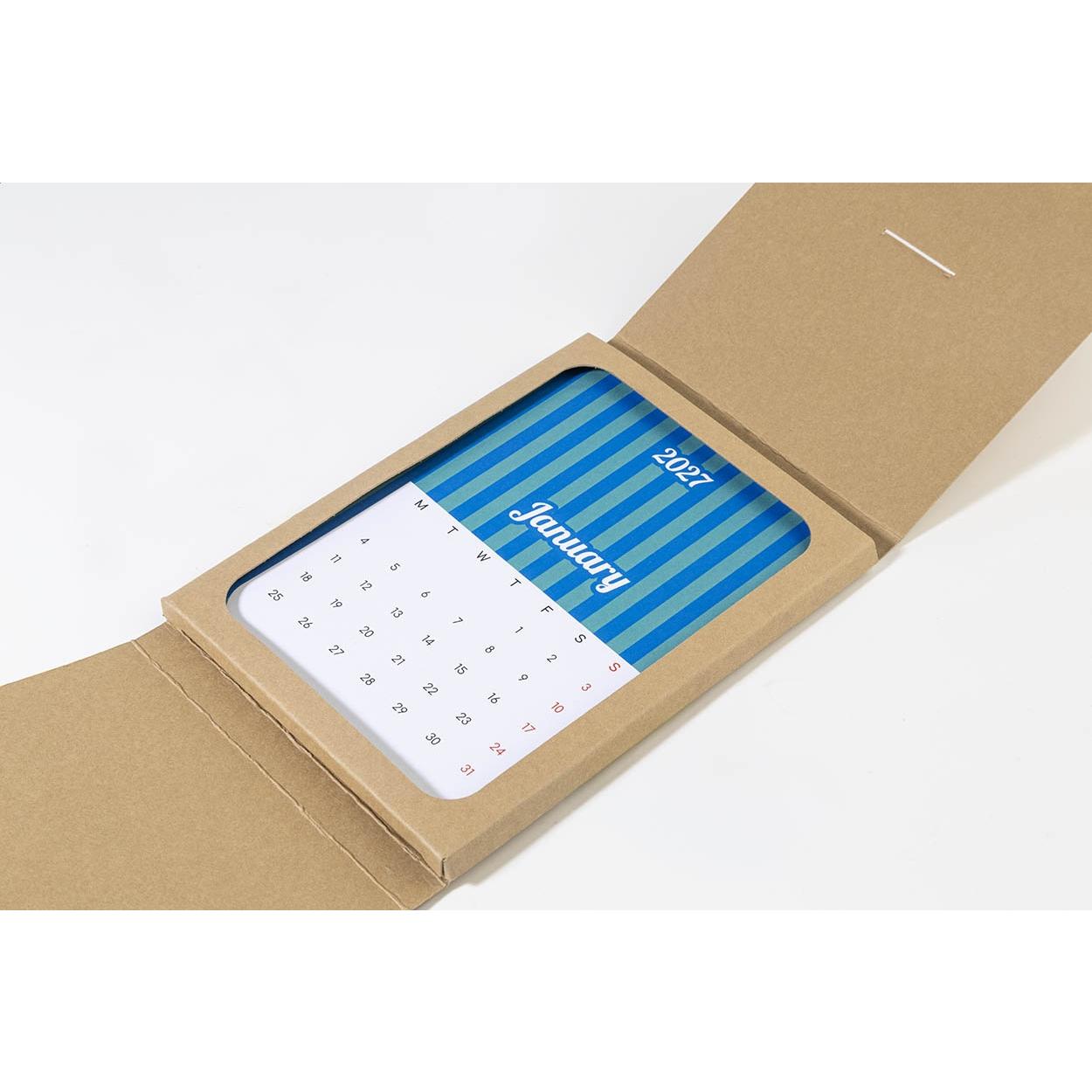 Calendar de birou personalizat CreaDate Shuffle Alb