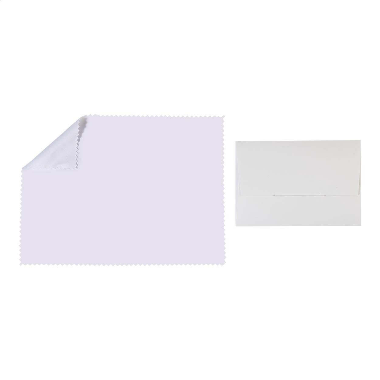 Lavetă personalizată pentru curățarea ochelarilor Dioptry Gift Alb