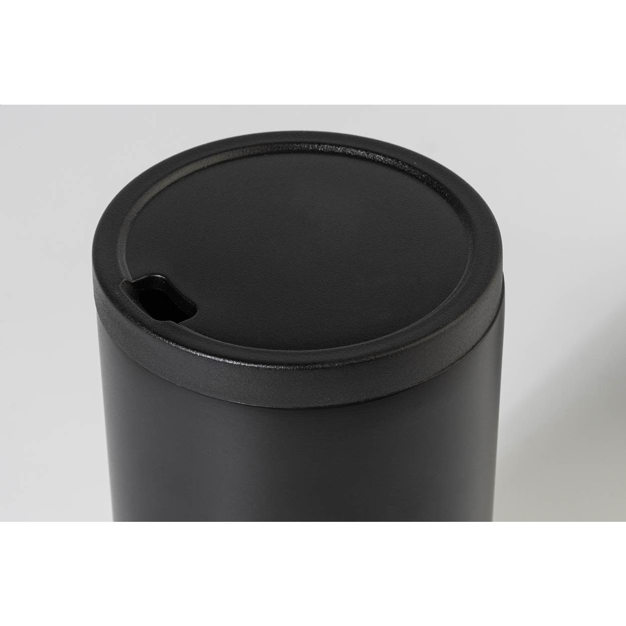 Set 2 în 1 cu sticlă și cană din oțel inoxidabil reciclat Parbat Negru