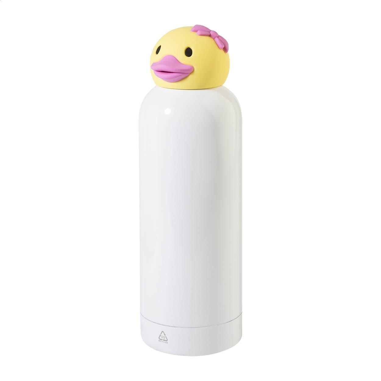 Sticlă termoizolantă pentru copii cu model rață ZooSip Alb Galben