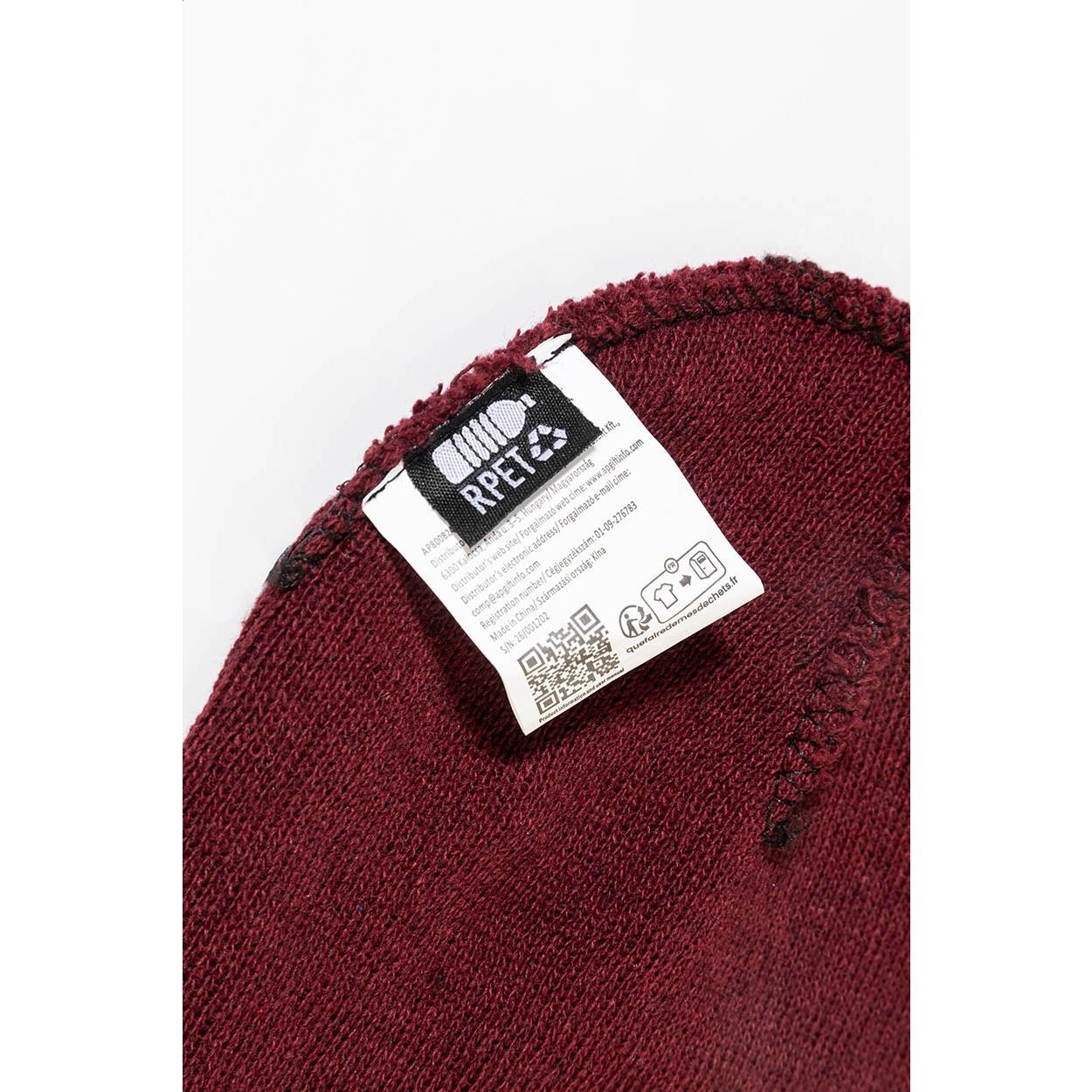Căciulă de iarnă din RPET Patchie burgundy