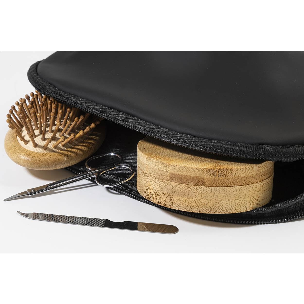 Geantă pentru cosmetice din PU reciclat Pluum Negru