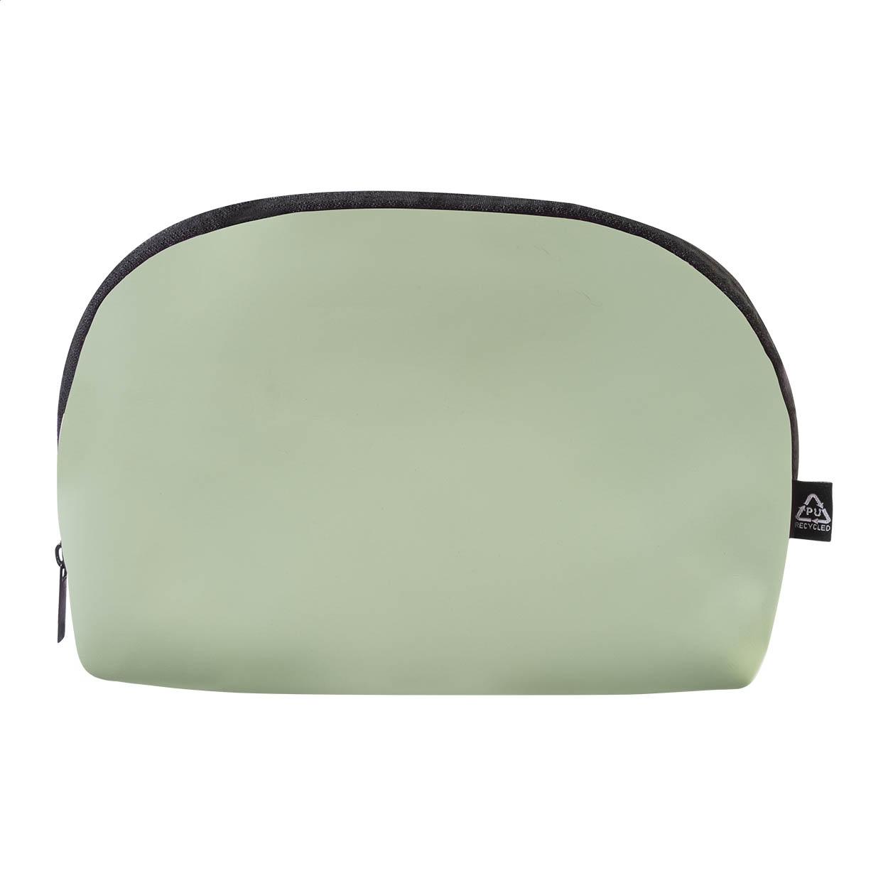 Geantă pentru cosmetice din PU reciclat Pluum verde deschis