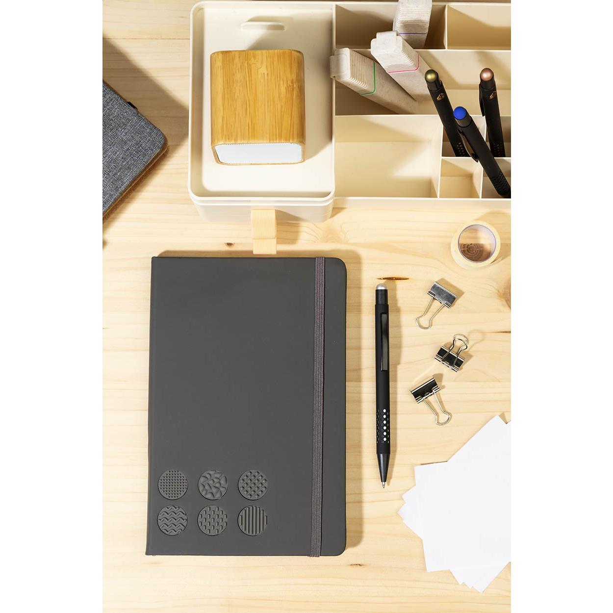 Carnet antistres din PU reciclat Senspuk gri