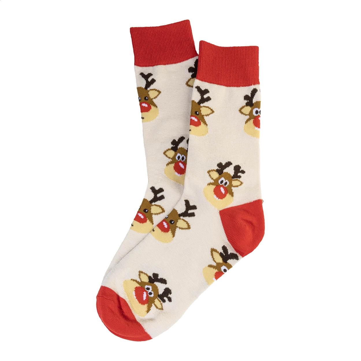 Șosete de Crăciun cu model om de zăpadă Julsokka