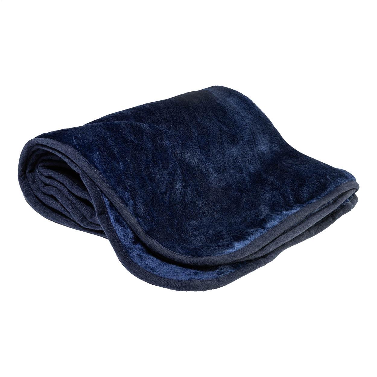 Set de călătorie 2 în 1 cu pătură și pernă Napwrap albastru închis