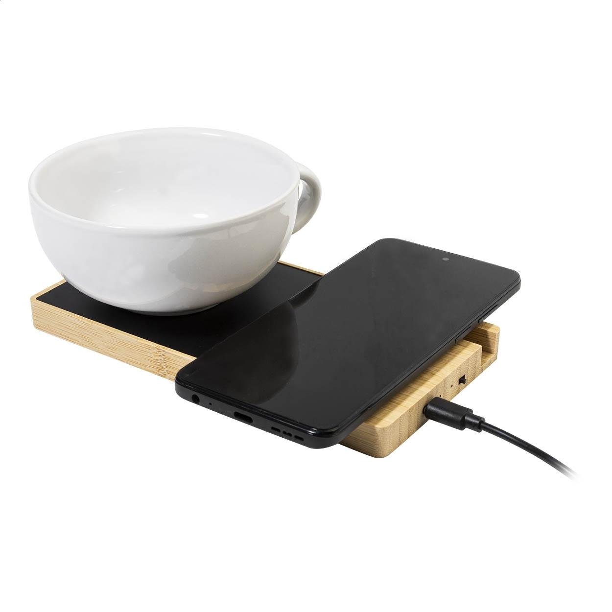 Încărcător wireless cu încălzitor pentru cană SipDock natural Negru