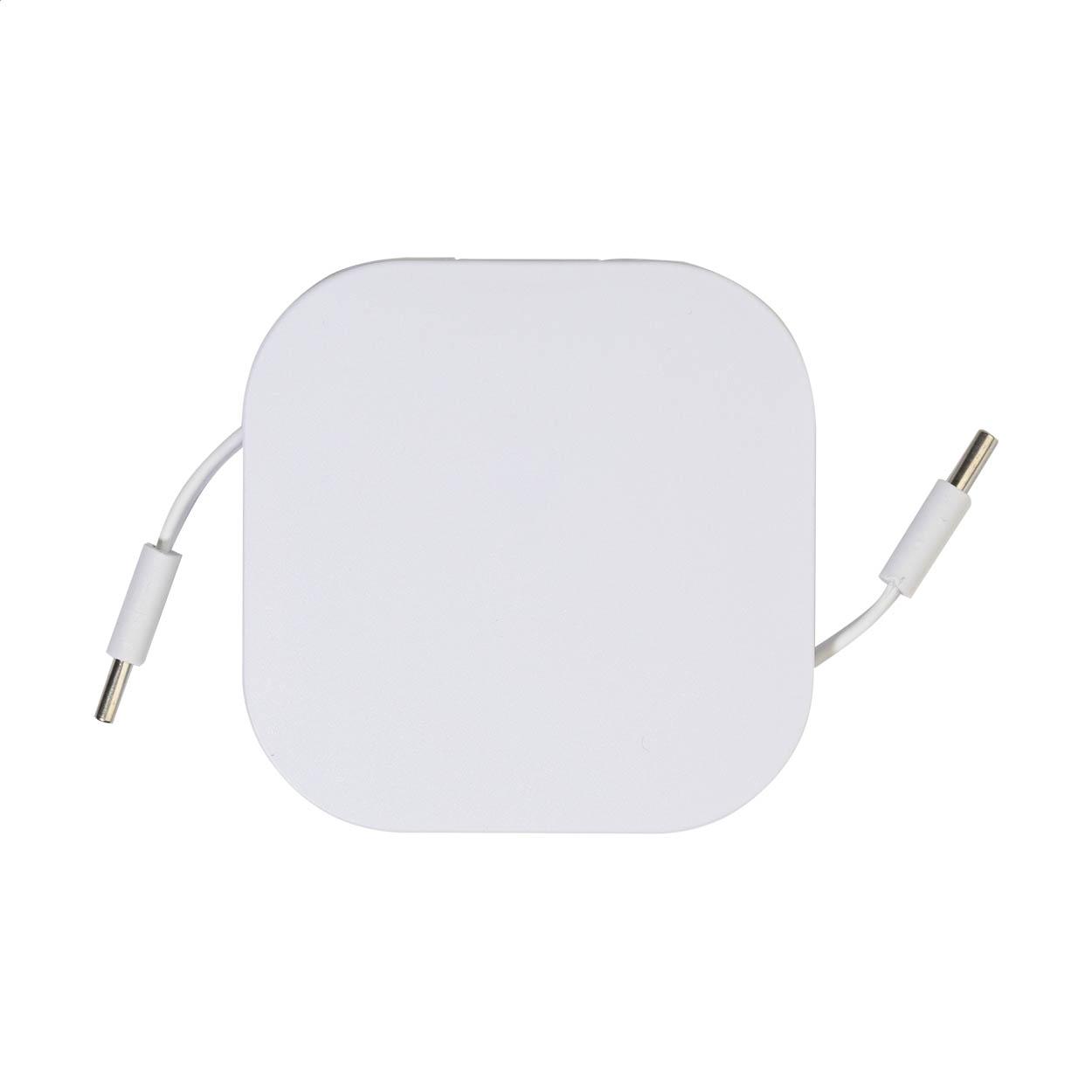 Cablu USB-C de 60 W din ABS reciclat Hobsle Alb
