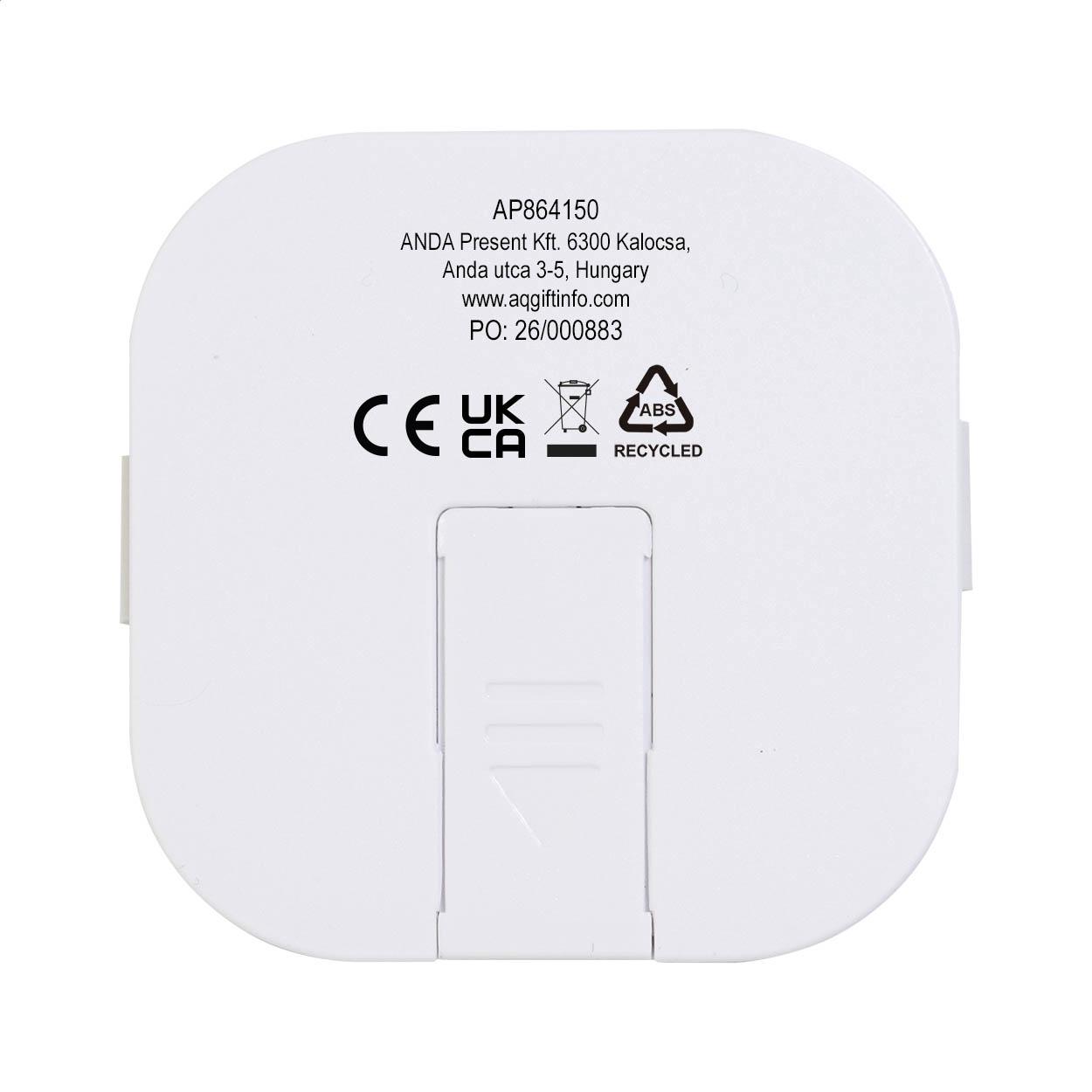 Cablu USB-C de 60 W din ABS reciclat Hobsle Alb