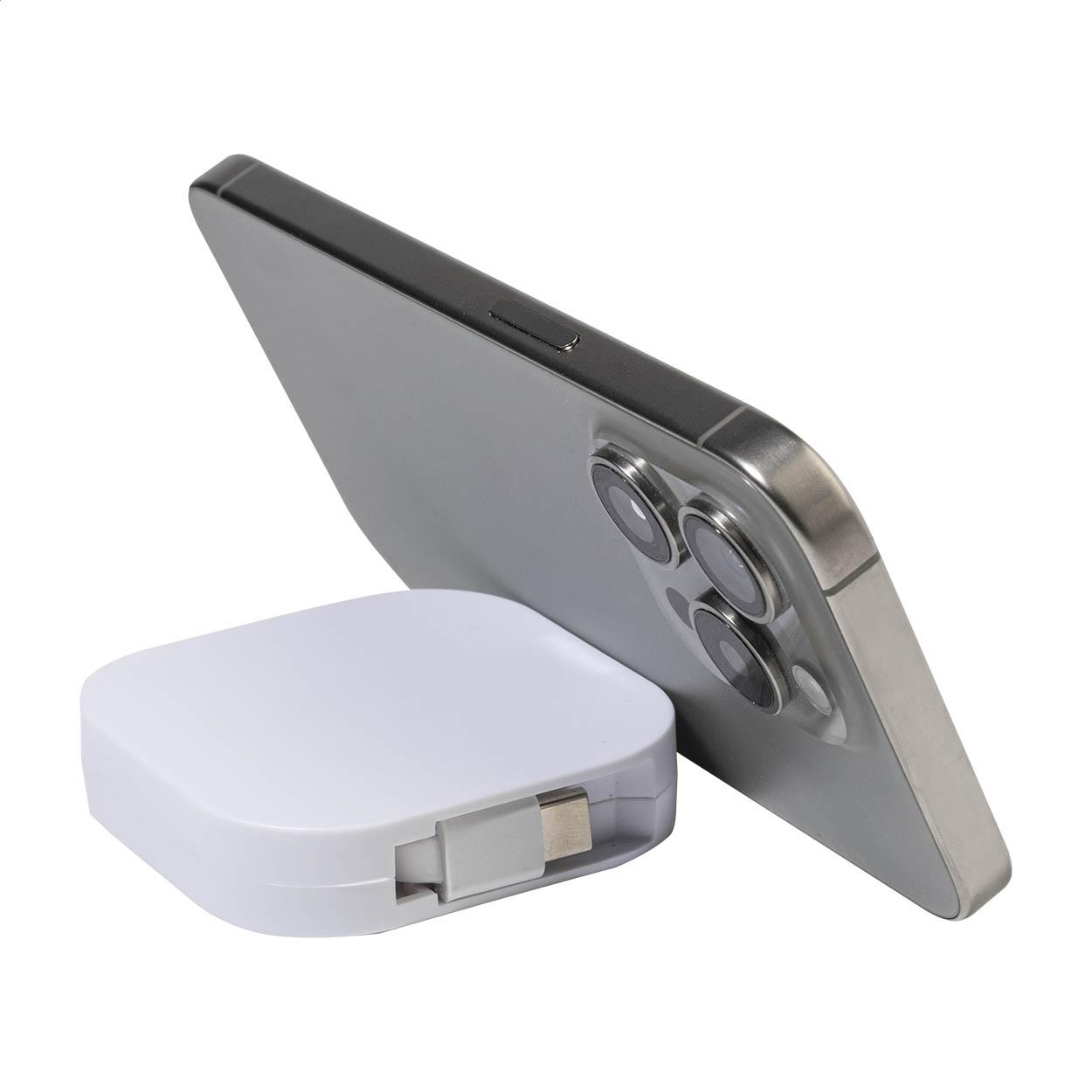 Cablu USB-C de 60 W din ABS reciclat Hobsle Alb
