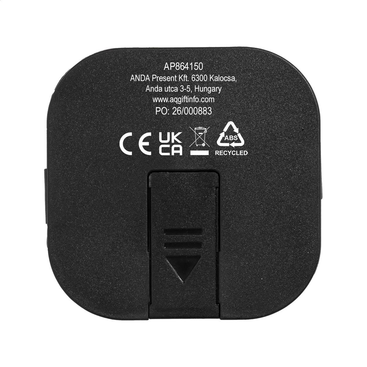 Cablu USB-C de 60 W din ABS reciclat Hobsle Negru
