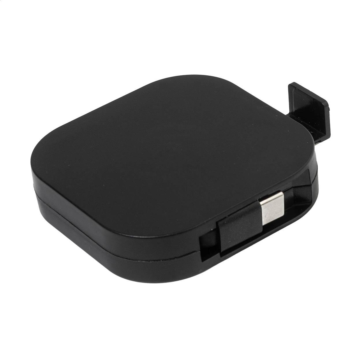 Cablu USB-C de 60 W din ABS reciclat Hobsle Negru