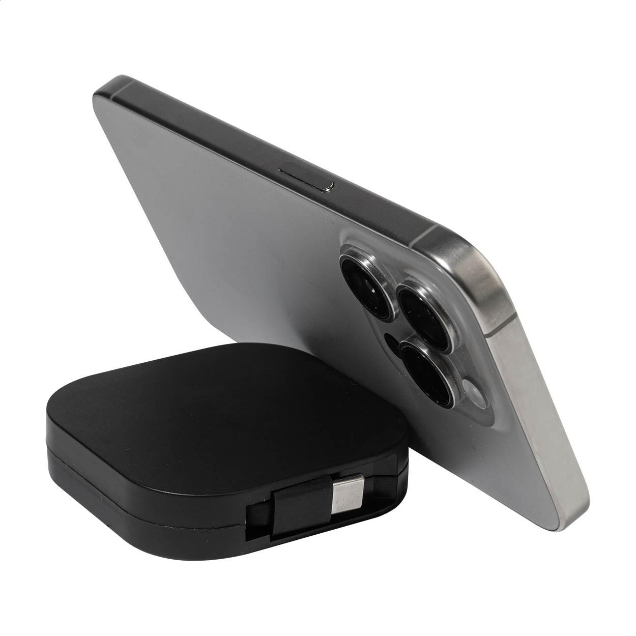 Cablu USB-C de 60 W din ABS reciclat Hobsle Negru