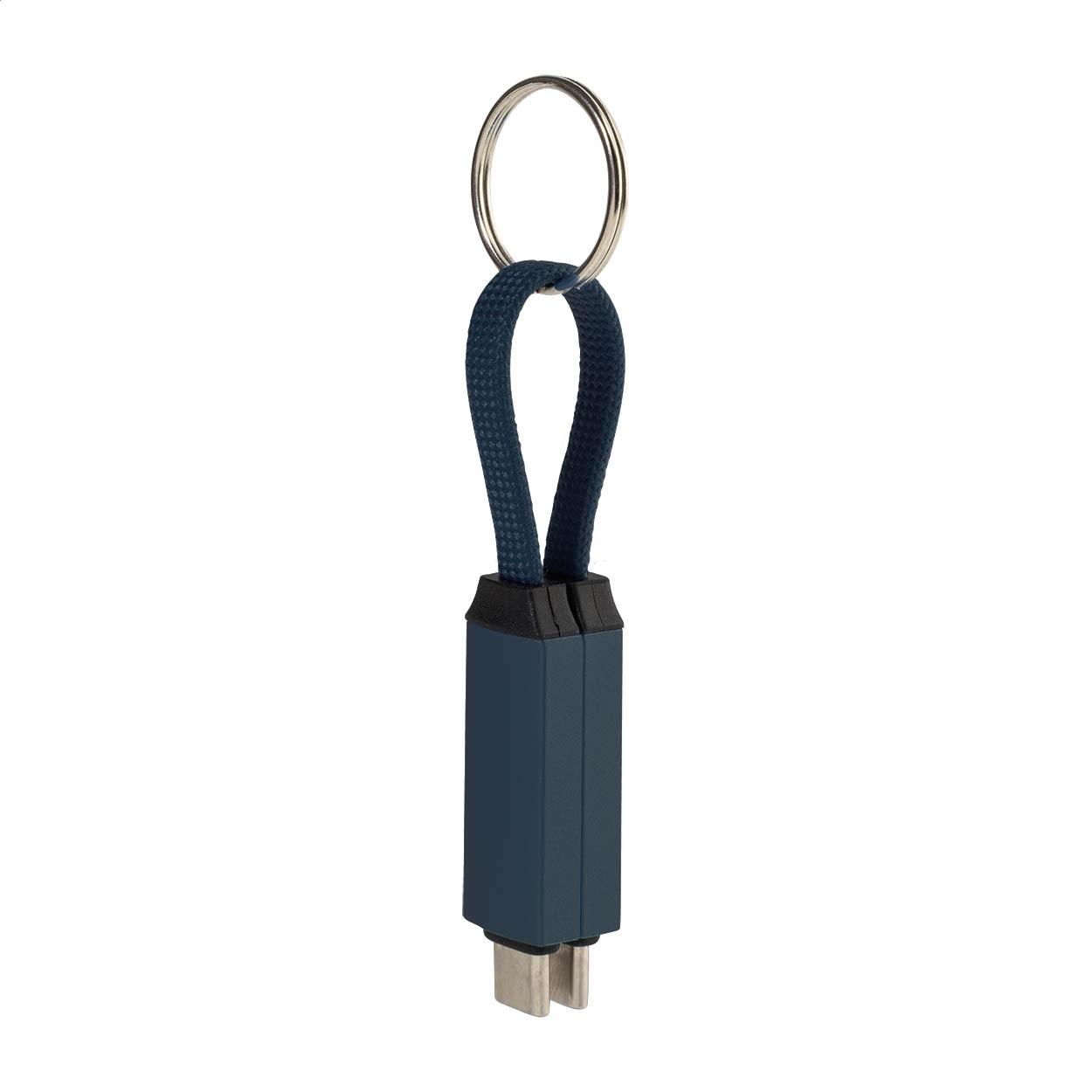 Breloc cu cablu USB-C de 60 W Keycab albastru închis