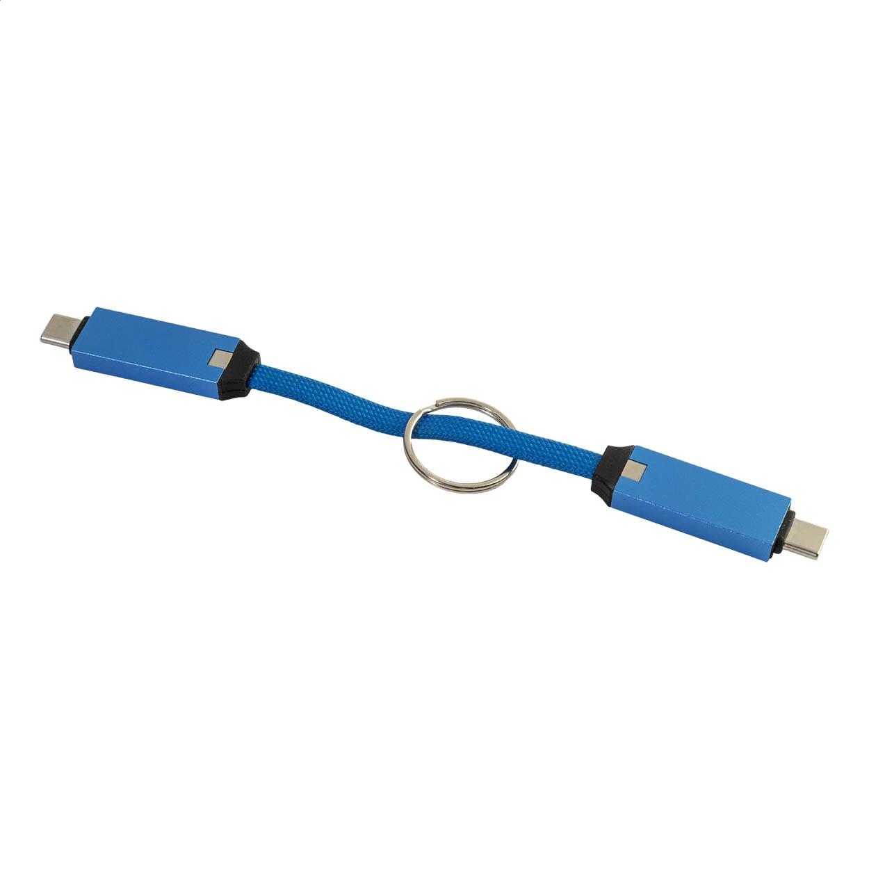 Breloc cu cablu USB-C de 60 W Keycab Albastru